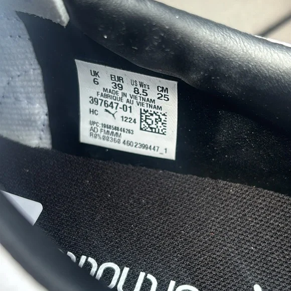 Women’s Puma Palermo Blk/ White Sneakers Size 8.5 - Picture 5 of 8